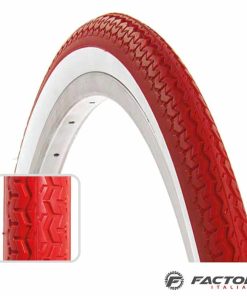 Copertone bici city colore bianco-rosso misura 26x 1 3/8